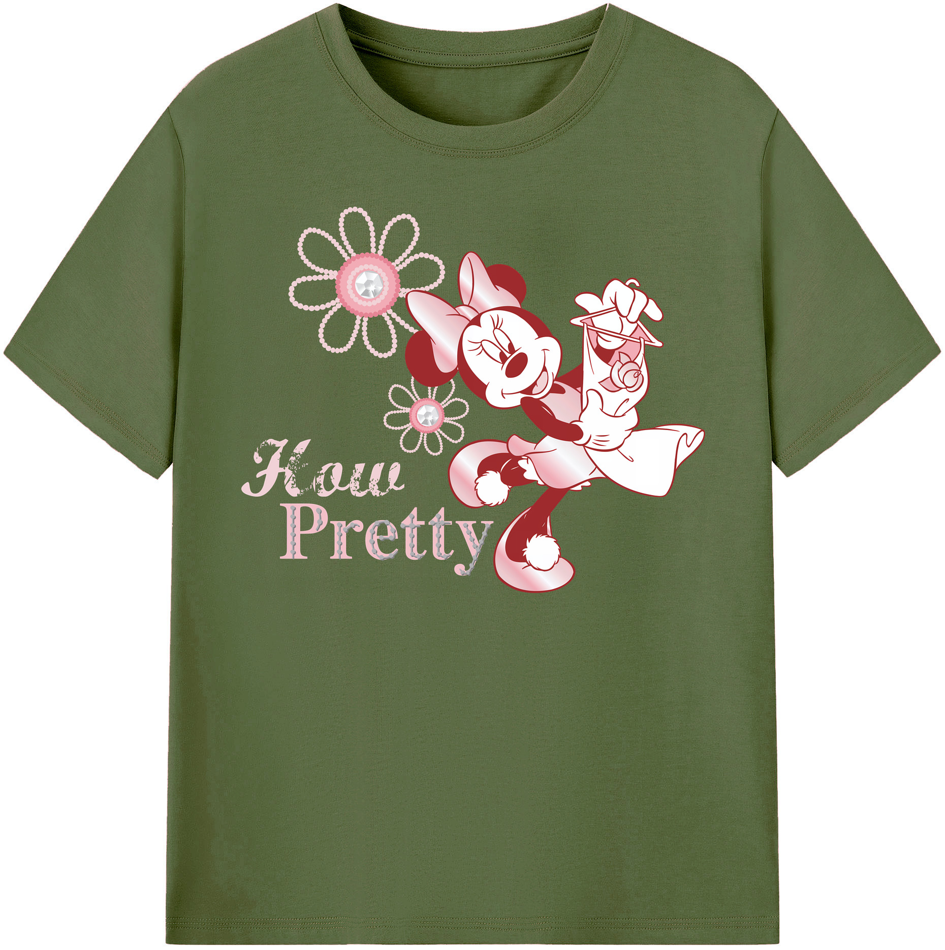（画像用） ミッキーマウス Mickey Mouse 綿100％半袖Tシャツ（フロントプリント）